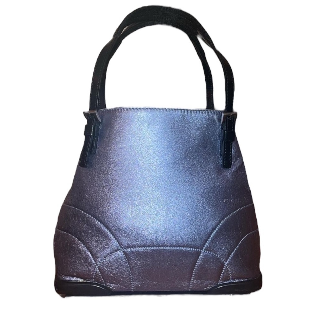 Prada Metallic Blue Napa Leather Bag - Picture 7 of 8
